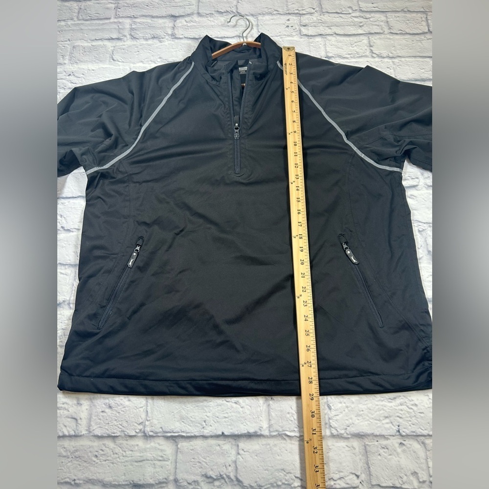 Slazenger Black Windbreaker Half Sleeve 3/4 Zip Pullover Jacket. Size Large. - Picture 7 of 9